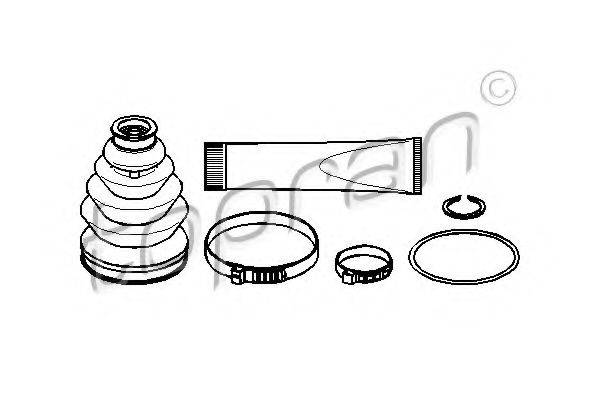 TOPRAN 111663 Комплект пильника, приводний вал