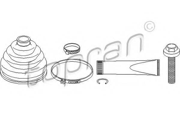 TOPRAN 107079 Комплект пильника, приводний вал
