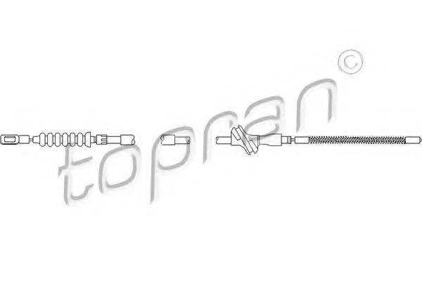 TOPRAN 103753 Трос, стоянкова гальмівна система