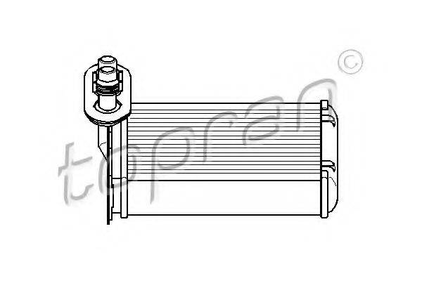 TOPRAN 109304 Теплообмінник, опалення салону