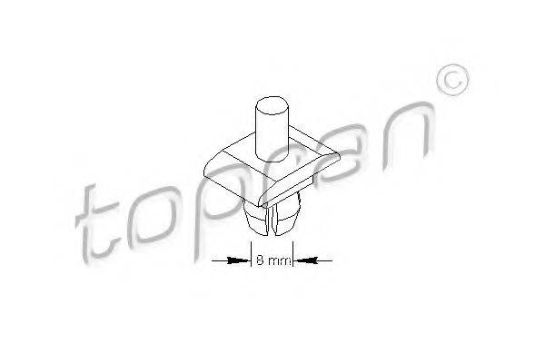 TOPRAN 102662 Затискач, молдинг / захисна накладка