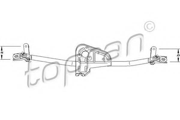 TOPRAN 110696 Система тяг та важелів приводу склоочисника