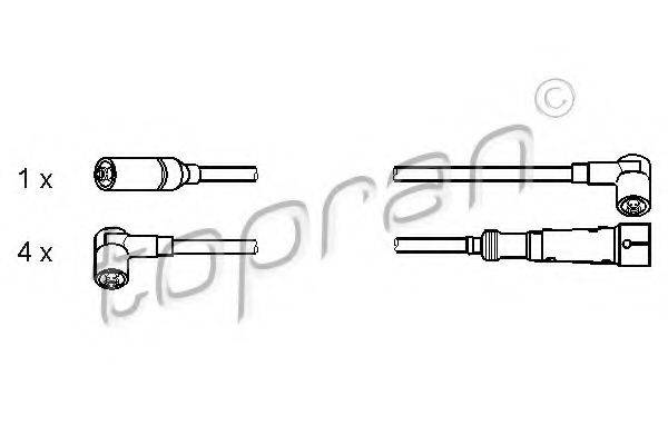 TOPRAN 100192 Комплект дротів запалювання
