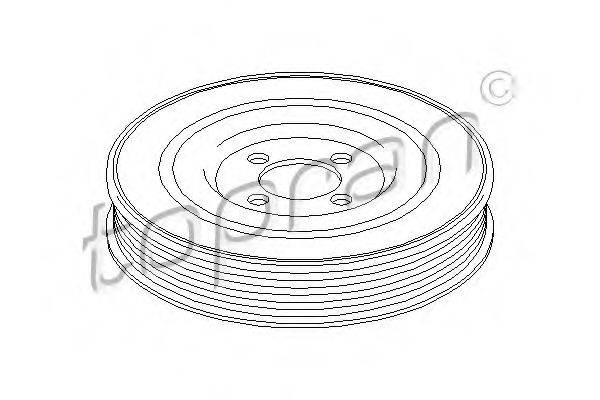 TOPRAN 207342 Ремінний шків, колінчастий вал