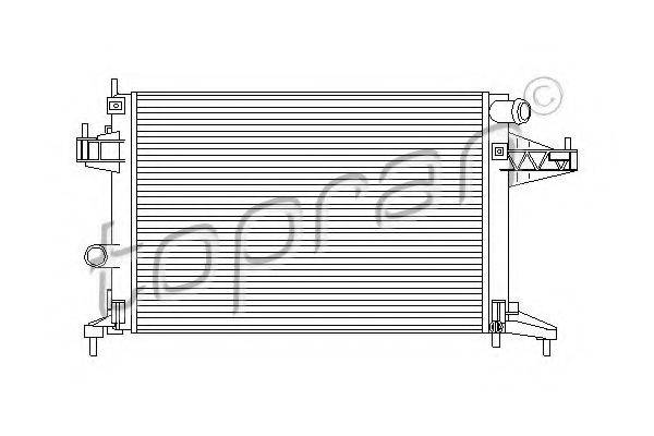 TOPRAN 206971 Радіатор, охолодження двигуна