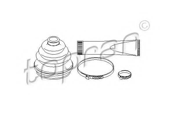 TOPRAN 202423 Комплект пильника, приводний вал