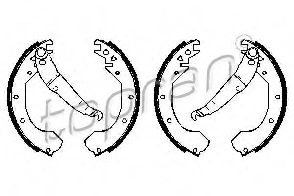 TOPRAN 207444 Комплект гальмівних колодок