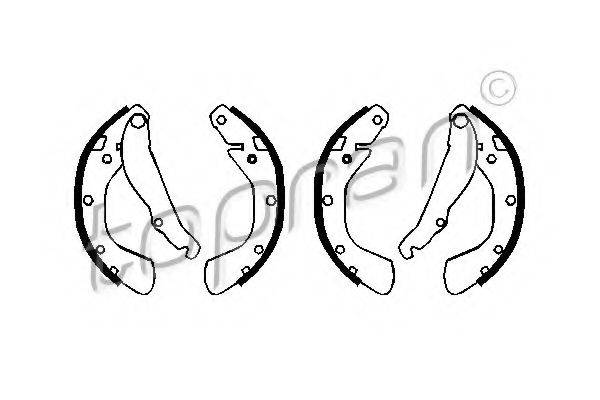 TOPRAN 202460 Комплект гальмівних колодок