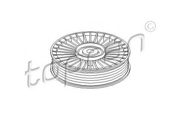 TOPRAN 205756 Паразитний / провідний ролик, полікліновий ремінь