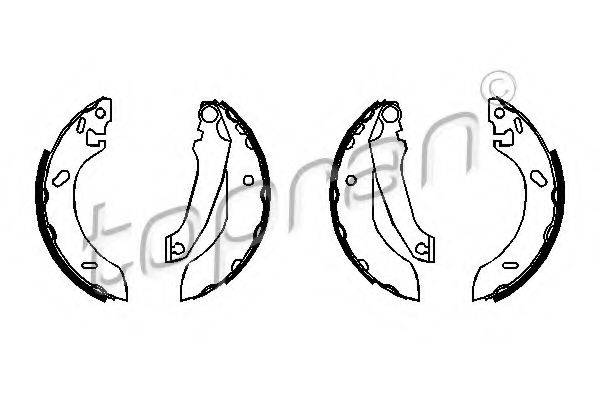 TOPRAN 300887 Комплект гальмівних колодок