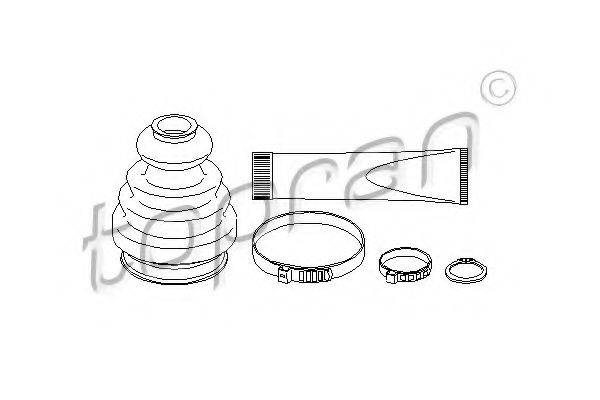 TOPRAN 401245 Комплект пильника, приводний вал