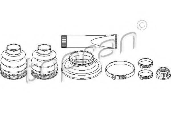 TOPRAN 401874 Комплект пильника, приводний вал
