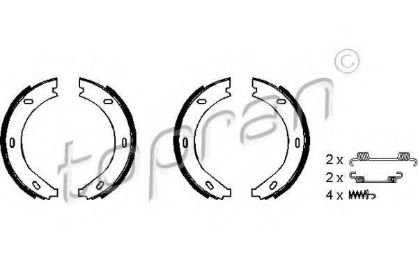 TOPRAN 401021 Комплект гальмівних колодок, стоянкова гальмівна система