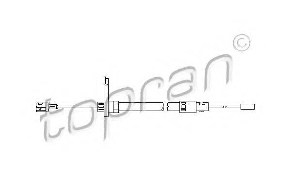 TOPRAN 401878 Трос, гальмівний механізм робочої гальмівної системи