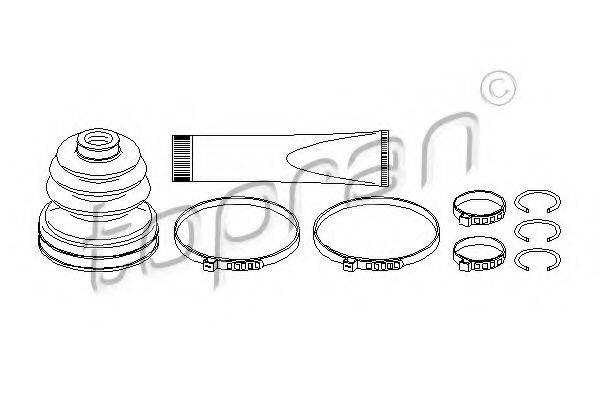 TOPRAN 501435 Комплект пильника, приводний вал
