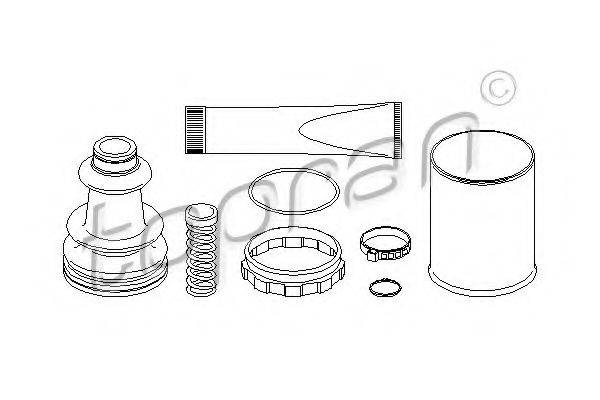 TOPRAN 720282 Комплект пильника, приводний вал