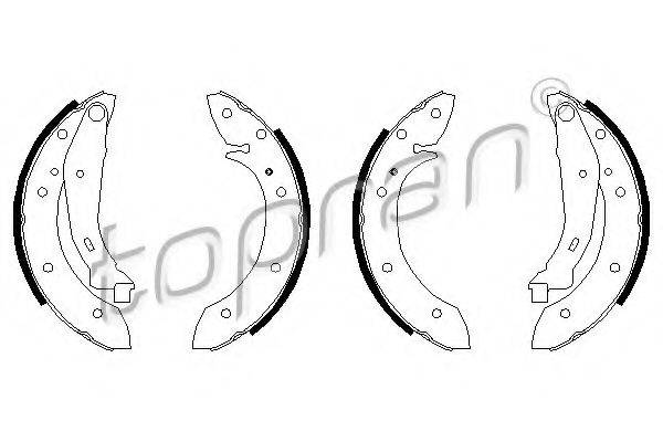 TOPRAN 720351 Комплект гальмівних колодок