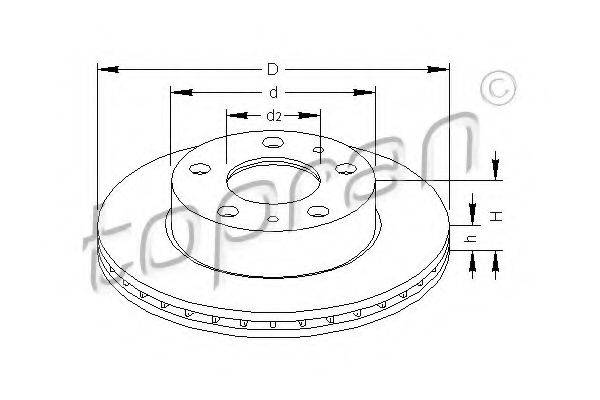 TOPRAN 721169 гальмівний диск