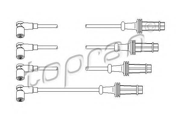 TOPRAN 721506 Комплект дротів запалювання