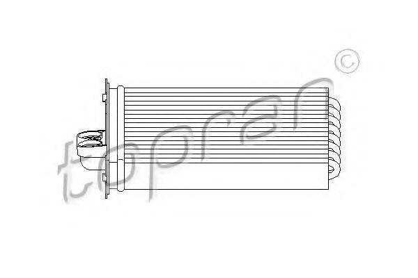 TOPRAN 721416 Теплообмінник, опалення салону