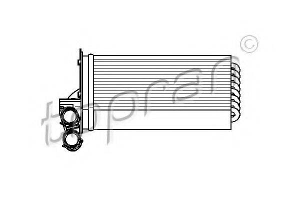 TOPRAN 721418 Теплообмінник, опалення салону