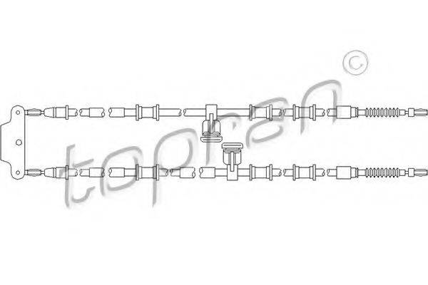 TOPRAN 207381 Трос, стоянкова гальмівна система