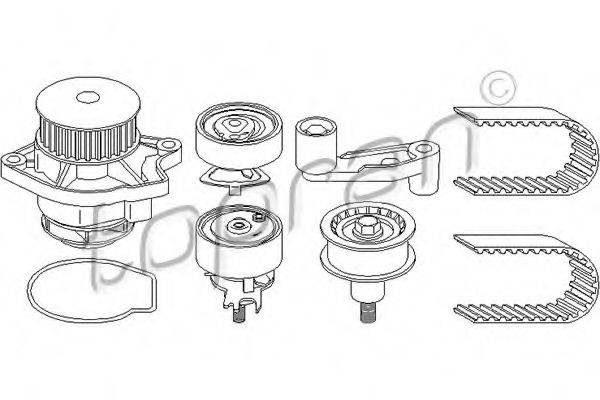 TOPRAN 112971 Водяний насос + комплект зубчастого ременя