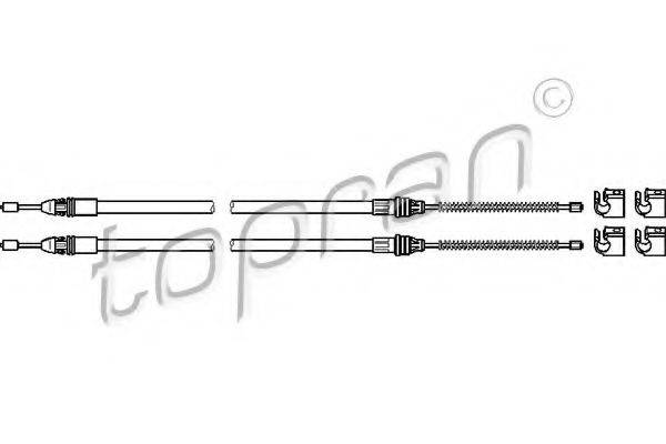 TOPRAN 407938 Трос, стоянкова гальмівна система