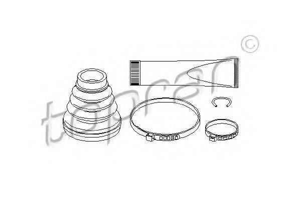 TOPRAN 722462 Комплект пильника, приводний вал