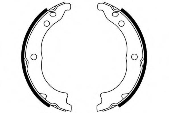 E.T.F. 090654 Комплект гальмівних колодок; Комплект гальмівних колодок, стоянкова гальмівна система