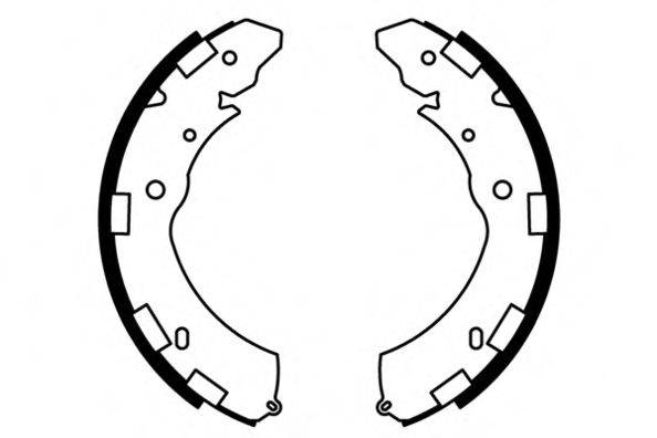 E.T.F. 090679 Комплект гальмівних колодок; Комплект гальмівних колодок, стоянкова гальмівна система