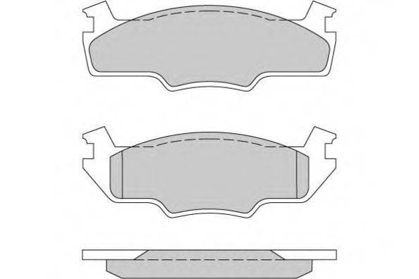 E.T.F. 120162 Комплект гальмівних колодок, дискове гальмо