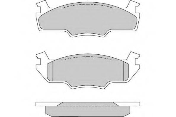 E.T.F. 120166 Комплект гальмівних колодок, дискове гальмо
