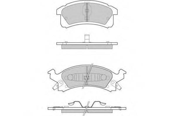 E.T.F. 120779 Комплект гальмівних колодок, дискове гальмо