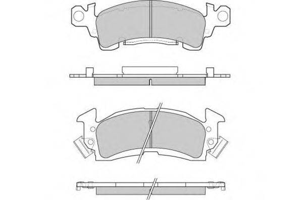 E.T.F. 120781 Комплект гальмівних колодок, дискове гальмо