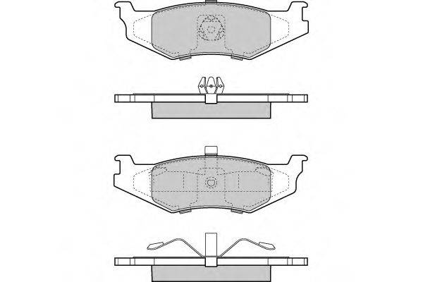 E.T.F. 121390 Комплект гальмівних колодок, дискове гальмо