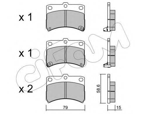 CIFAM 8224590 Комплект гальмівних колодок, дискове гальмо