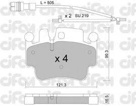 CIFAM 8226570K Комплект гальмівних колодок, дискове гальмо