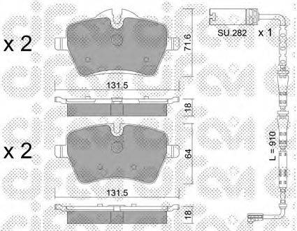 CIFAM 8227682K Комплект гальмівних колодок, дискове гальмо