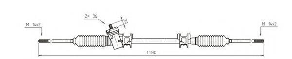 GENERAL RICAMBI VO4001 Рульовий механізм