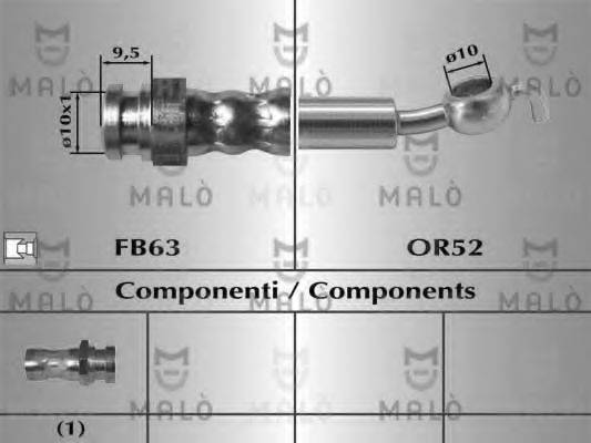 MALO 80043 Гальмівний шланг