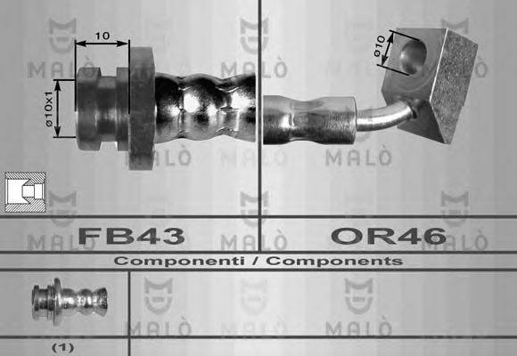 MALO 80059 Гальмівний шланг