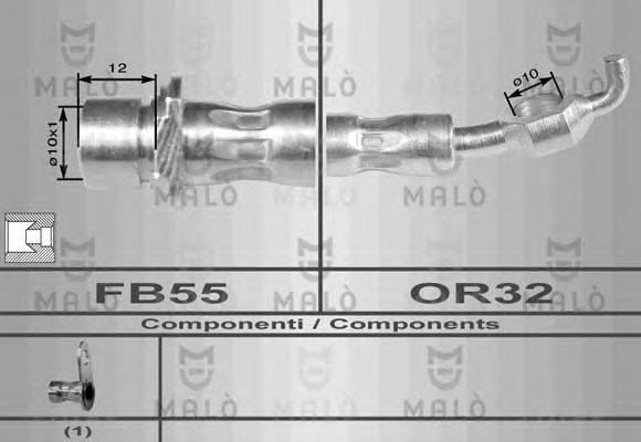 MALO 80128 Гальмівний шланг