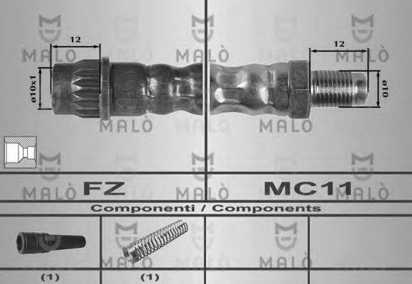 MALO 80208 Гальмівний шланг