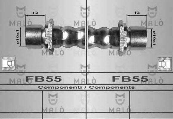 MALO 80286 Гальмівний шланг
