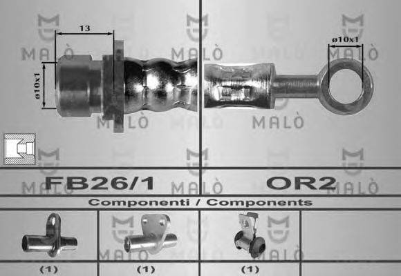 MALO 80337 Гальмівний шланг