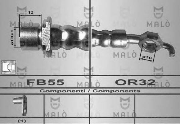 MALO 80344 Гальмівний шланг