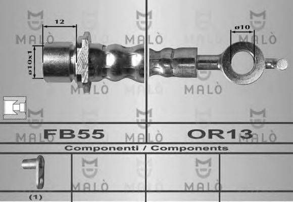 MALO 80345 Гальмівний шланг