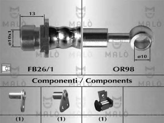 MALO 80456 Гальмівний шланг