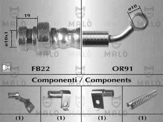 MALO 80507 Гальмівний шланг